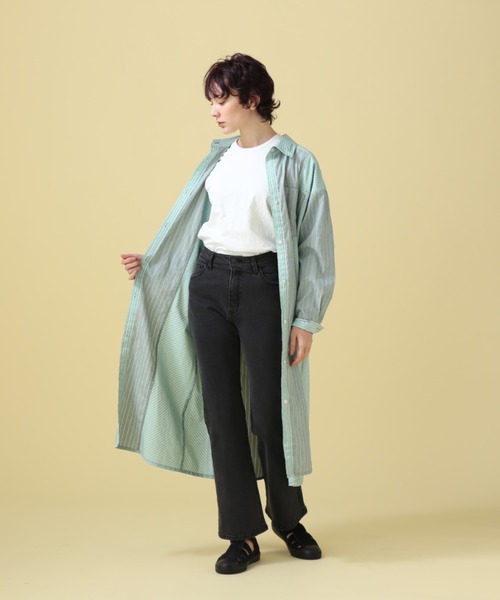 AVIREX シャツワンピース STRIPE SHIRT ONEPIECE/ ストライプ