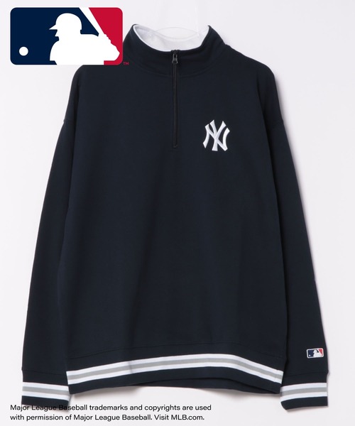 3588.MLB ハーフジップスウェット MLB トレーナー スウェット 「MLB」ハーフZIP プルオーバー