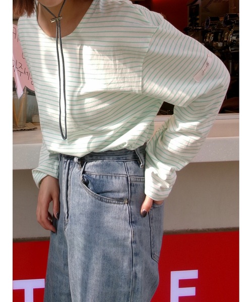 tシャツ light border cutsew レディース