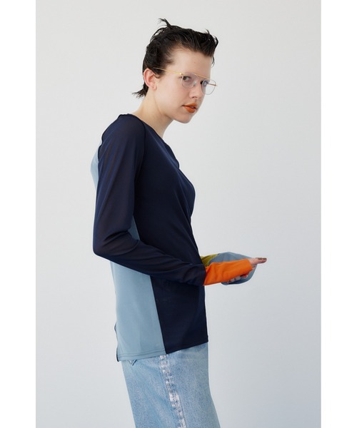 HeRIN.CYE クルーネックメッシュインナートップス　トップス　Tシャツ HeRIN.CYE tシャツ Crew neck mesh inner tops クルーネック