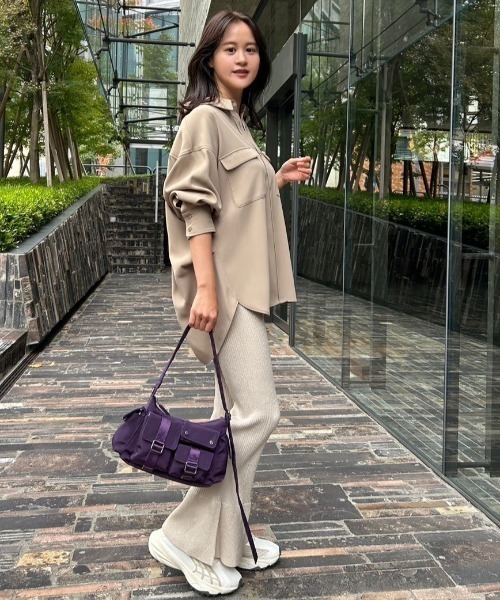 emmi ブラウス シャツ eco ツイルビックシャツ レディース