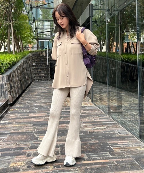 emmi ブラウス シャツ eco ツイルビックシャツ レディース