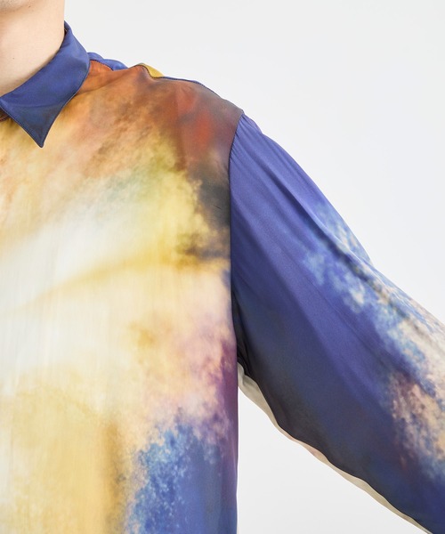 ★TAAKK★シルクシャツ★半袖★サイズ1★総柄★メンズシャツ TAG（PORTER） シャツ ブラウス 「TAAKK/ターク」SILK OPEN