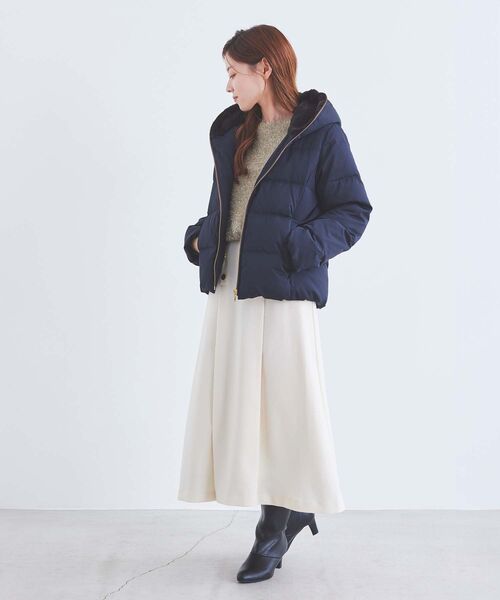 le.coeur blanc（ルクールブラン） スカート 「手洗い可能」カルゼ
