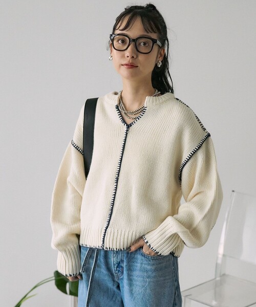 FREAK'S STORE ニット セーター ハンドステッチニット