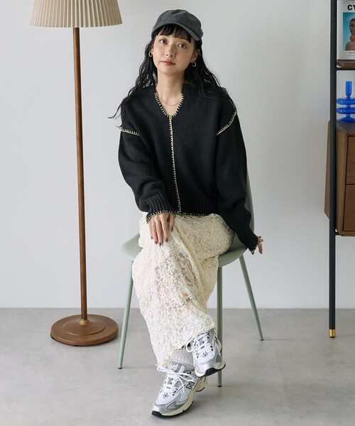 FREAK'S STORE ニット セーター ハンドステッチニット