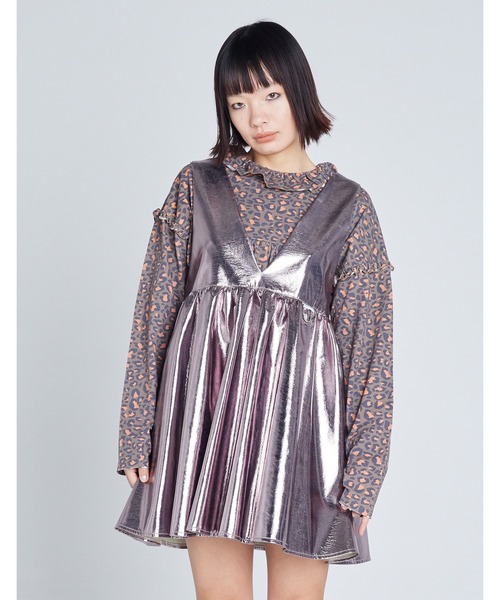 ドレス 「Little sunny bite」shining mini dress