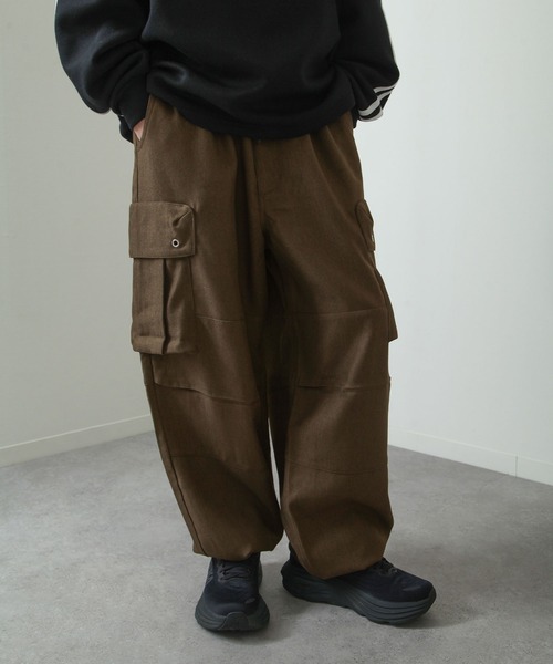 【Amiri】キャンバスワイドレッグカーゴパンツ Nilway カーゴパンツ ポリツイルワイドカーゴパンツ メンズ