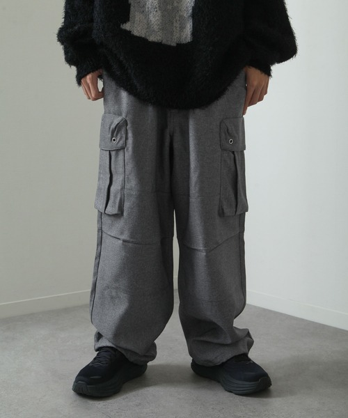 Nilway カーゴパンツ ポリツイルワイドカーゴパンツ メンズ