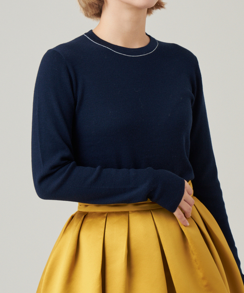 ay_ 美品 IENA LA BOUCLE クルーネックニット IENA LA BOUCLE ニット セーター 強撚ウールクルーネックプル