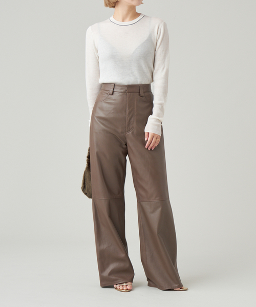 IENA LA BOUCLE ニット セーター 強撚ウールクルーネックプル