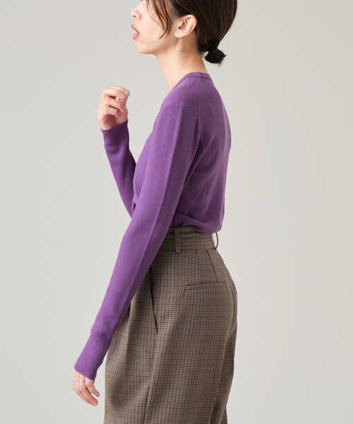ay_ 美品 IENA LA BOUCLE クルーネックニット IENA LA BOUCLE ニット セーター 強撚ウールクルーネックプル