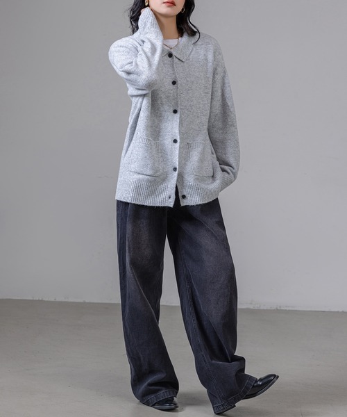【美品】 オローネ ココラコシャツ ブラウス ノーカラーシャツ 長袖 美品】 オローネ ココラコシャツ ブラウス ノーカラーシャツ