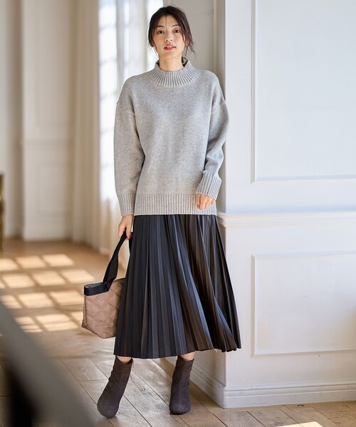 ANY（エニィ） ニット セーター ラムウールボトルネックプルオーバー