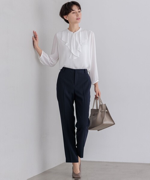 tシャツ 「洗える」ジョーゼットフリル  カットソー レディース tシャツ 「洗える」ジョーゼットフリル カットソー レディース
