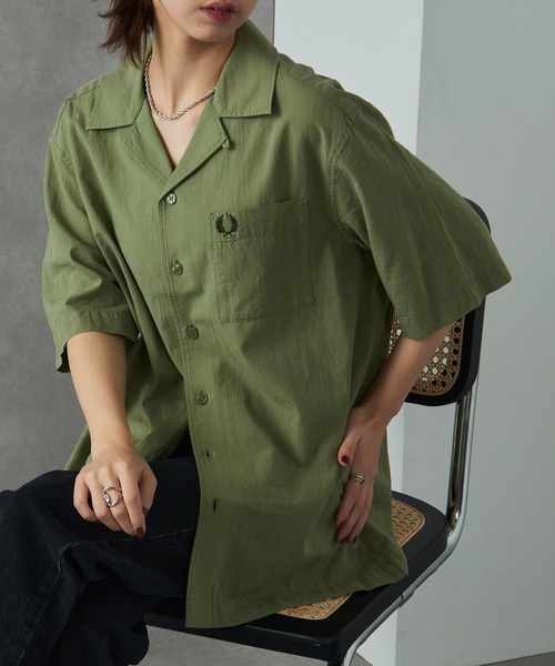 FRED PERRY（フレッドペリー） ブラウス シャツ 半袖 レディース