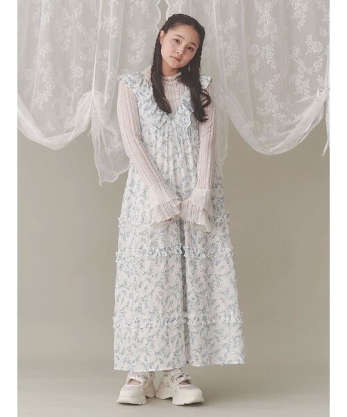 merry jenny ワンピース flower frillワンピース : ZOZOTOWN