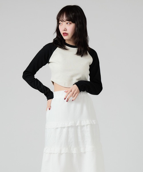 Chick tシャツ Ragran Short L/S Tee / ショート丈ラグランTシャツ