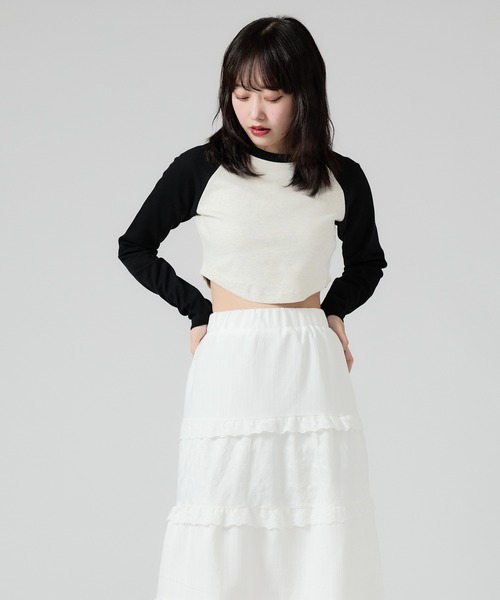 Chick tシャツ Ragran Short L/S Tee / ショート丈ラグランTシャツ