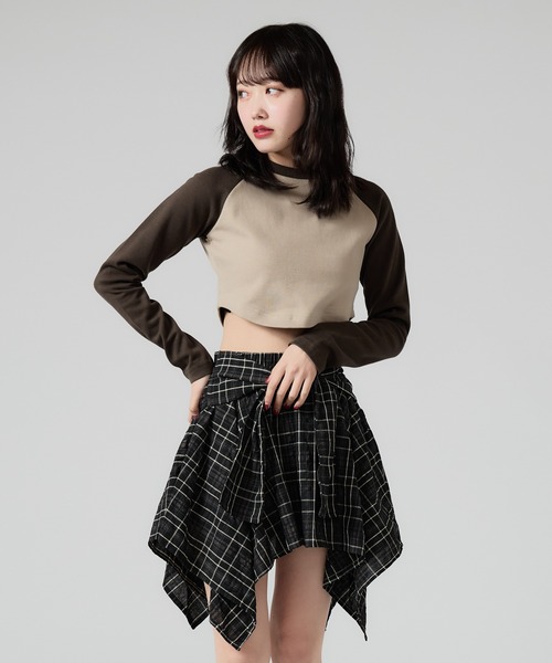 Chick tシャツ Ragran Short L/S Tee / ショート丈ラグランTシャツ