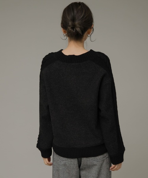 soeur7 切り替えデザイン　ニット　set Jacquard Knit Sweater | STUDIO SEVEN (スタジオ セブン)