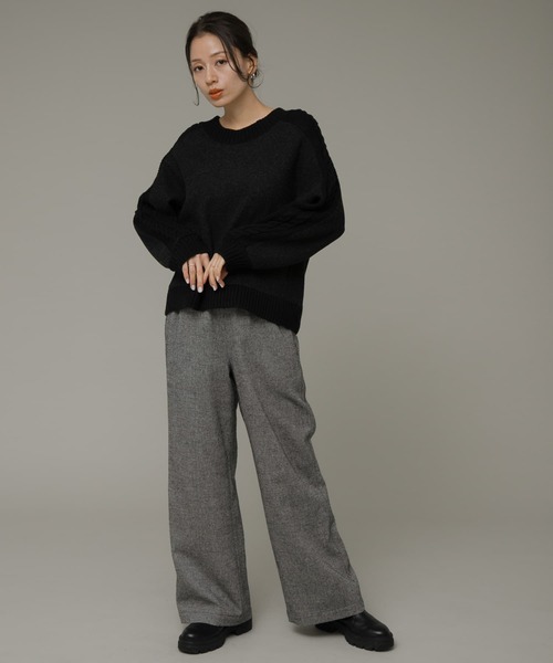 【新品】DRIES VAN NOTEN ニット切替スウェット プルオーバー DRIES VAN NOTEN ドリスヴァンノッテン スウェット HANNETT