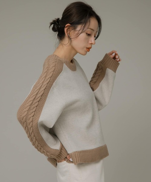 soeur7 切り替えデザイン　ニット　set URBAN RESEARCH Sonny Label ニット セーター ニット切替