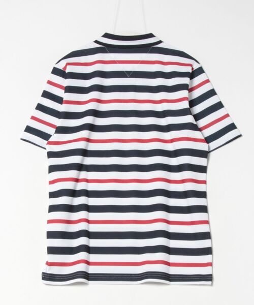 古着 トミーヒルフィガー   マルチボーダー 半袖 ボーダー ポロシャツ メンズS相当 /eaa543063 TOMMY HILFIGER 古着 トミーヒルフィガー マルチボーダー 半袖