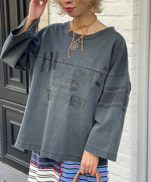 tシャツ 「HELLO.SANFRANCISCO/ハローサンフランシスコ」ピグメントロゴTEE レディース HELLO.SANFRANCISCO/ハローサンフランシスコ】ピグメントロゴTEE