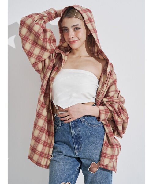 EVRIS（エヴリス） チューブトップ ベアトップ ハートモチーフ