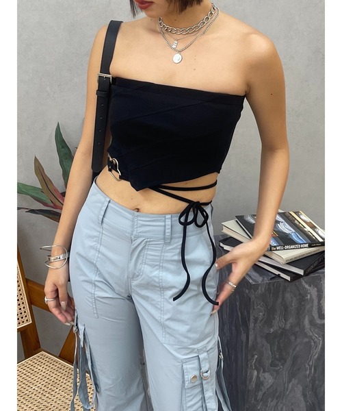 EVRIS（エヴリス） チューブトップ ベアトップ ハートモチーフ