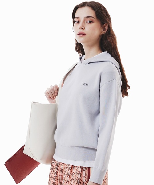 ラコステ　ニットフーディー / プルオーバーニットパーカー LACOSTE（ラコステ） ニット セーター ニットフーディー / プル