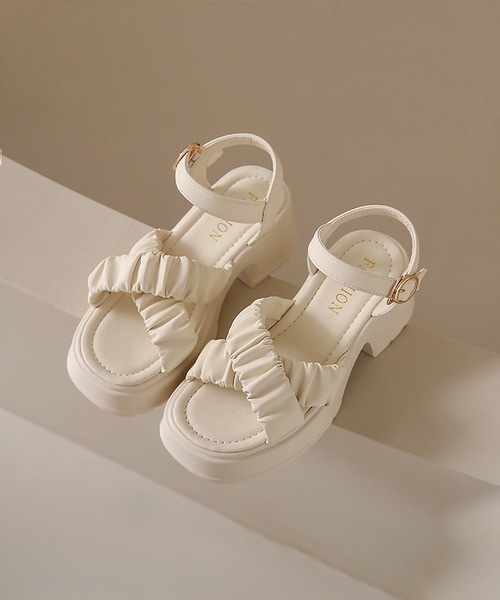 サンダル blackdia ocean ストラップ 厚底サンダル レディース