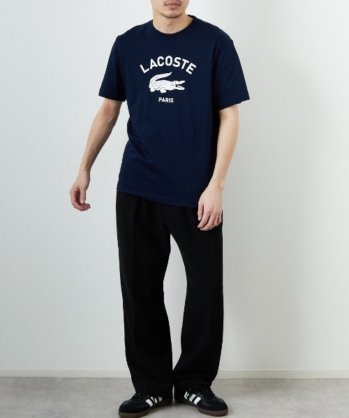 tシャツ 「LACOSTE/ラコステ」 ワンポイントロゴ クルーネックTシャツ レディース メンズ LACOSTE tシャツ 「LACOSTE/ラコステ」 カレッジロゴ クルー