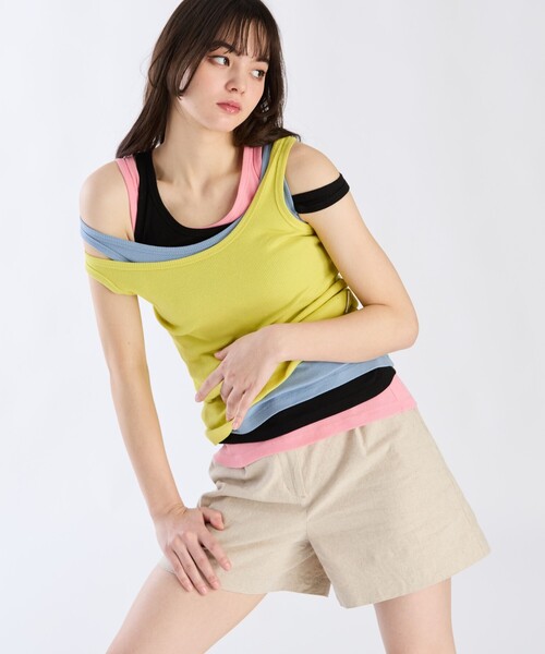 To b. by agnes tシャツ リブ タンクトップ レディース : ZOZOTOWN 