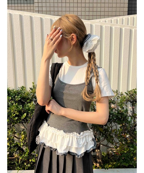 WC シュシュ レースポイントギンガムチェックシュシュ : ZOZOTOWN