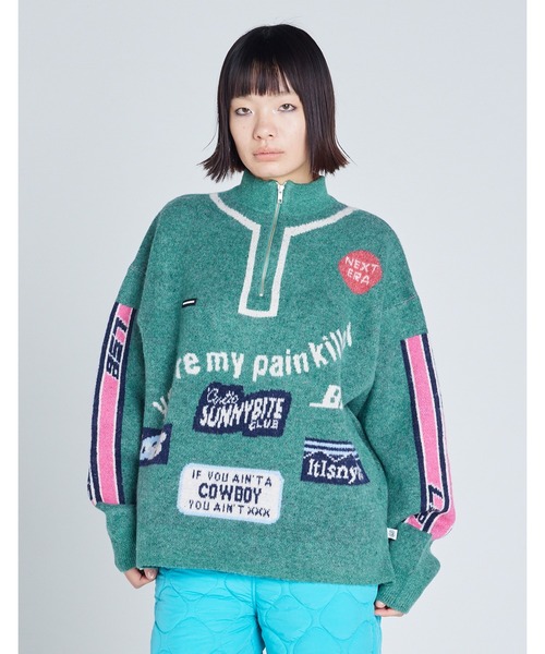 ニット セーター 「8」「Little Sunny Bite」sponser knit top レディース メンズ