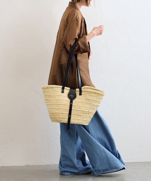 ファティマモロッコ　ポンポン付きカゴバック U by SPICK&SPAN かごバッグ カゴバッグ Fatima Morocco