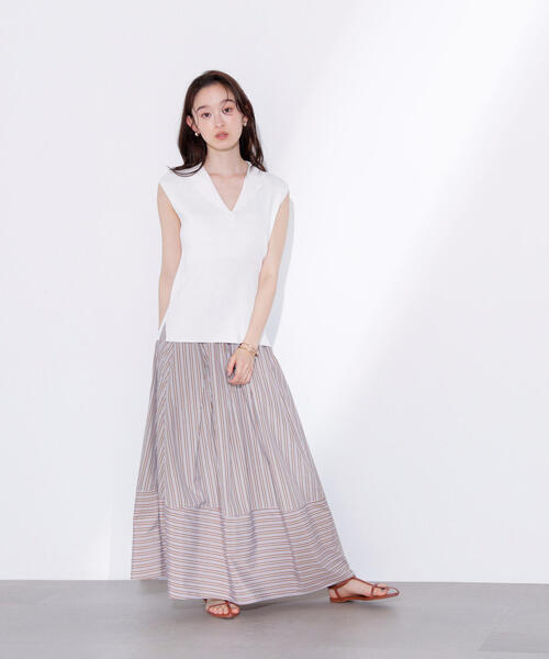 N.Natural Beauty Basic ポロシャツ ポロ ノースリーブカイキン