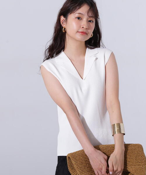 N.Natural Beauty Basic ポロシャツ ポロ ノースリーブカイキン