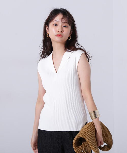 N.Natural Beauty Basic ポロシャツ ポロ ノースリーブカイキン