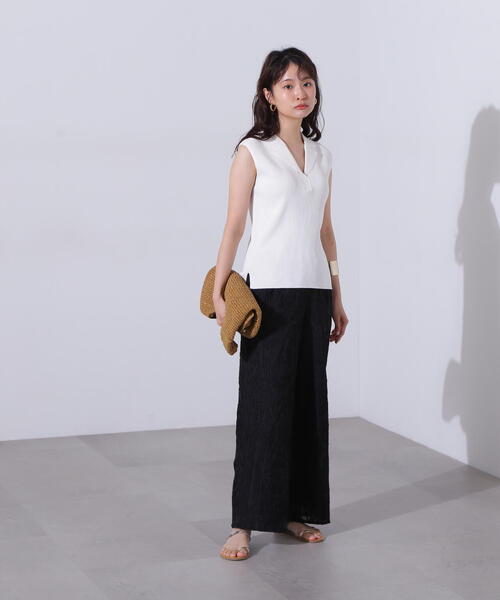 N.Natural Beauty Basic ポロシャツ ポロ ノースリーブカイキン