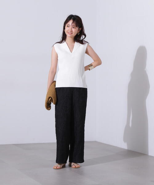 N.Natural Beauty Basic ポロシャツ ポロ ノースリーブカイキン