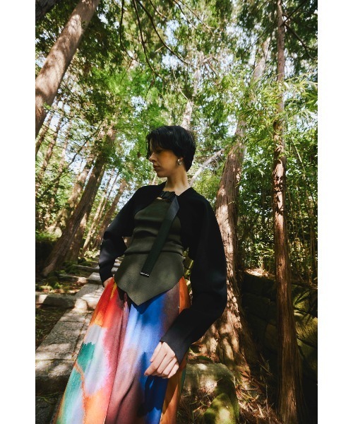 ommoカーディガン OMMO カーディガン WIDE TAPE SHORT BOLERO レディース