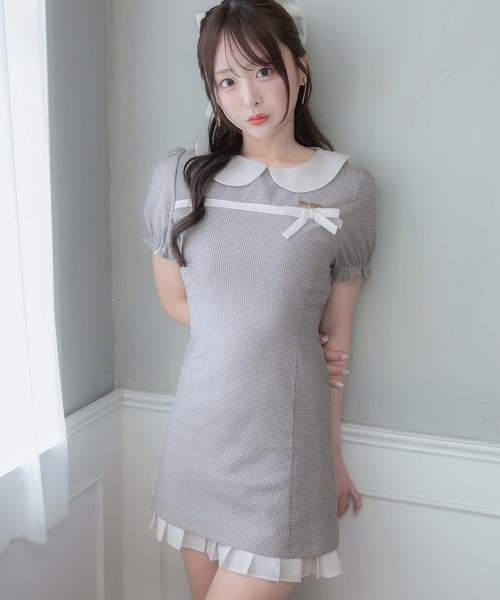 PriCHOU ワンピース Gingham Check Mini One-piece/ギンガム