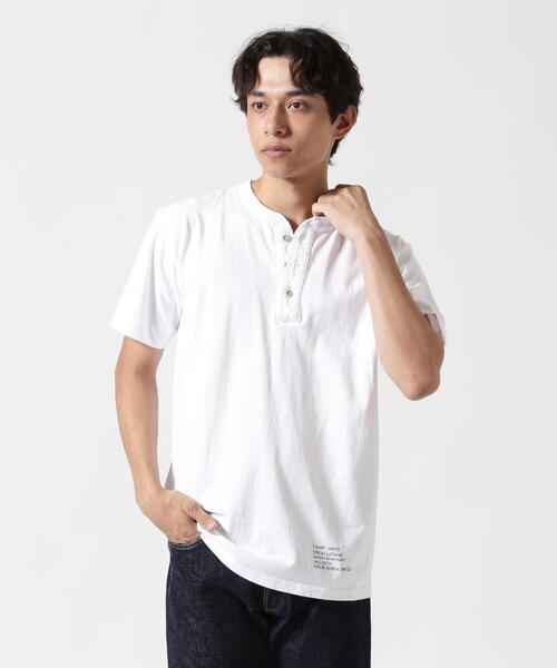 AVIREX 限定 HENRY NECK UNDER Tシャツ コットン 半袖 全3色 AVIREX tシャツ 「直営店限定」HENRY NECK UNDER T-SHIRT