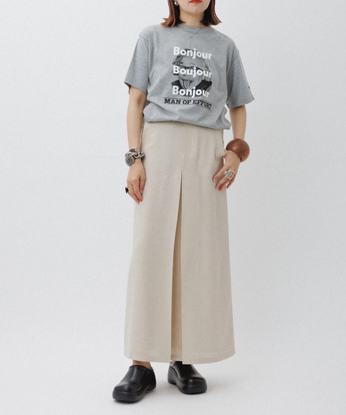 ADAM ET ROPE' スカート 「逸品」ハイウエストベンツタックス