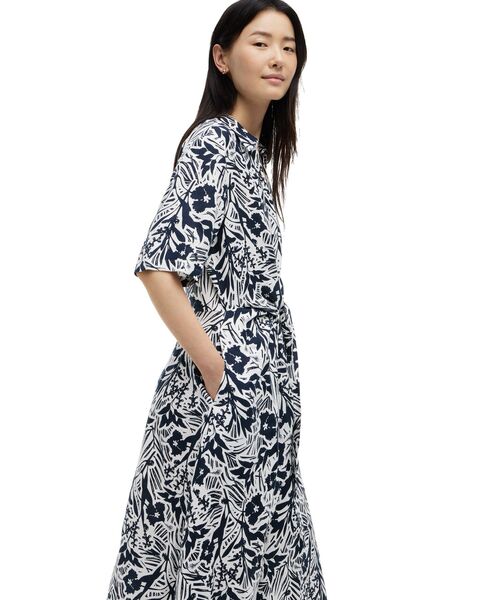TOMMY HILFIGER（トミー・ヒルフィガー） ワンピース 半袖 リネンビス