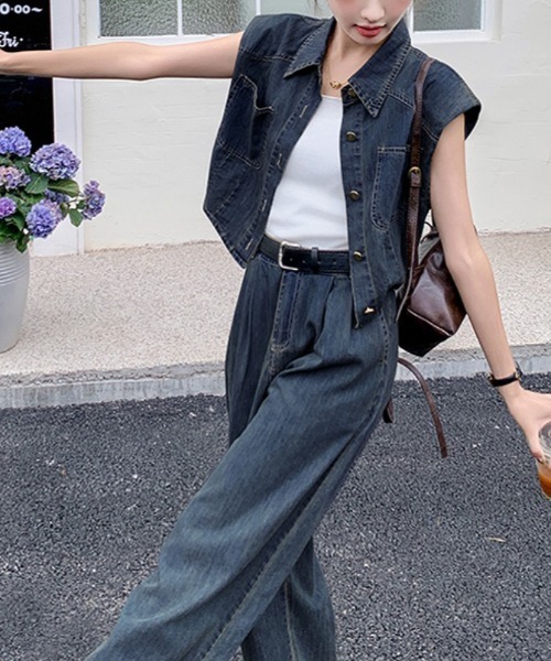 値下げ！新品 バートンレディースデニムウエアセットアップ Aelina セットアップ デニムセットアップ レディース : ZOZOTOWN