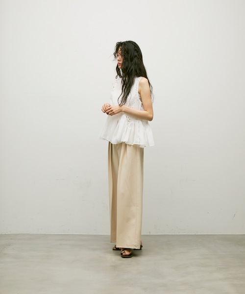 ブラウス シャツ Cutwork tiered frill blouse / カットワーク